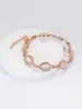 SHEIN TEMU Moda Transfronteriza Europea y Americana Punto de Cadena Retro Pulsera de Moda Piedra Lunar para Mujer