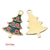Série de Natal Popular Transfronteiriça Pingentes de Esmalte Desenho Animado Acessórios de Joias de Liga DIY Charms para Colar Pulseira
