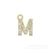 Accesorios de microincrustación 26 mini colgantes de letras pequeñas en inglés pulsera chapada en oro real cobre accesorios de microincrustación