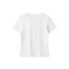 HeyHenry 2025 Básico Cor Sólida Gola Redonda Slim-fit Slimming T-shirt Feminina Primavera e Verão Nova Manga Curta Simples All-match