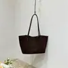 Coleção outono/inverno Maillard: bolsa tote de grande capacidade, bolsa de ombro de camurça fashion e conjunto combinando, bolsa de mão retrô de cor sólida