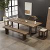 Mesa de té y silla de madera maciza, nueva combinación de estilo chino, mesa de té de tablero grande, mesa de té moderna y sencilla para balcón y sala de estar.