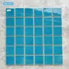 Mosaicos de color sólido de 48*48, azulejos cerámicos coloridos para baños, patios, piscinas y áreas pequeñas, azulejos de mosaico para piso