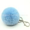 Nuevo llavero colgante de bola de pelo de conejo Rex de imitación multicolor, colgante de bolso de coche, llavero de peluche