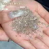 Mini Decorações de Unhas com Zircônia, Strass Chanfrados de Fundo Plano e Fundo Pontiagudo, Strass Coloridos Mistos em Formato Marquise para Nail Art Atacado