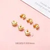 Fecho de dois furos, acessório de fivela crescente com alta retenção de cor, fio de fixação de contas, conector e fecho final para colar e pulseira DIY feitos à mão