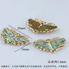 Acessórios de Liga para Joias DIY Base de Flor Azul Esmalte Imitação Azul Queimado Grampo de Cabelo Artesanal Cabeça Escalonada