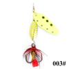 Ftk Fabricante Cebo Señuelo con Spinner Compuesto Giratorio, Anzuelo Triple con Plumas, Señuelo Duro Espiral para Lubina y Pez de Boca Ancha, Transfronterizo