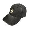 Gorra de Béisbol de Mezclilla Bordada con Letra D Estilo Coreano Simple y Versátil para Mujer en Moda Primavera y Verano Gorra Suave con Visera para Mostrar Rostro Pequeño