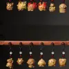 Sândalo Dourado Nova Versão dos Doze Signos do Zodíaco Pingente para Celular Pingente de Madeira para Bolsa Chaveiro Argola Lembrancinha