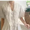 Nuevo chal estilo coreano para Primavera y Verano, elegante y moderno para dama, con diseño de flor hueca en forma de capullo, prenda exterior triangular, hermosa bufanda versátil