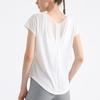 Camiseta deportiva de manga corta de secado rápido para mujer, transpirable, holgada, para fitness, para correr al aire libre, ropa de yoga