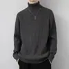 Suéter de cuello alto para hombre, otoño/invierno 2026 nuevo suéter de punto cálido de estilo coreano de moda, prendas de punto para hombre