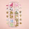 Set de Explosiones de Verano Caja de Joyería para Uñas Kitty Piel Negra Caricatura Hello Kitty Palmera Hawaiana Arte de Uñas
