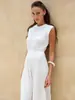 Vestido transfronterizo europeo y americano 2026 primavera-verano nuevo estilo cuello redondo sin mangas tejido texturizado de punto vestido midi plisado