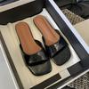 Sandalias para Mujer Estilo Francés con Falda Planas Pantuflas Verano 2025 Nuevo Estilo de Hada Ropa de Exterior Pantuflas de Mujer de Alta Gama