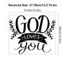 Pegatina autoadhesiva con frase en inglés "Dios te bendiga" para pared, para sala de estar, entrada y baño, venta al por mayor en Amazon