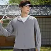 Estilo Nuevo de Verano Ropa con Capucha de Seda Helada de Secado Rápido para Protección Solar en Deportes al Aire Libre, Delgada, Anti-UV, Absorbente de Humedad, Transpirable Ropa de Protección Solar
