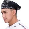 Gorro de Chef masculino gorra de visera camarero boina femenina cocina de hotel olla caliente gorro de trabajo malla transpirable blanco y negro