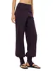 Pantalones casuales anchos y holgados para mujer con botones en el puño, corte relajado, tela fluida, efecto adelgazante, pantalones casuales de pierna recta