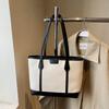 Bolso de Viajero de Gran Capacidad para Mujer 2025 Verano Nueva Moda Bolso de Hombro Simple Bolso Tote de Estilo Coreano de Aspecto Elegante