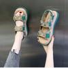 Sandalias para Mujer 2024 Verano Celebridad de Internet Moda Nuevos Planos Estudiante Versátil Mágicas Romanas Deportivas Antideslizantes Zapatos de Playa