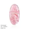 Cabujón Oval de Cristal Natural 15*30mm para Incrustación DIY en Collares Broches Accesorios de Fondo Plano Cabujón en Forma de Huevo de Piedra Semipreciosa