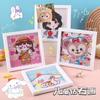Pintura de Diamantes de Dibujos Animados Transfronteriza DIY Hecha a Mano Enmarcada Diamante Completo Princesa Anime Pintura de Diamantes Juguetes Educativos Venta al por Mayor