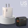 Cargador transfronterizo de 33W cargador USB único para teléfono móvil 5V1A cabezal de carga europeo y americano británico adaptador para electrodomésticos pequeños