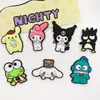 Pingüino, Rana, Kuromi Pegatinas 3D PVC Goma Suave Accesorios Funda de Teléfono DIY Agujero Calzado Amuletos Decoración Pegatinas para Refrigerador