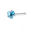 Piercing de Nariz Estrela de Cinco Pontas em Aço Inoxidável, Piercing de Nariz com Barra Única de Zircônia, Piercing de Nariz Personalizado, Barra Reta, Barra Curva, Piercing de Nariz em S, Atacado de Fábrica