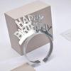 Diadema de Año Nuevo Tocado Letra Feliz Cumpleaños Hueca Diadema de Papel de Aluminio Ambiente de Fiesta Disfraz Tocado Diadema