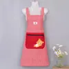 Delantal de Algodón de Dibujos Animados a la Moda para Cocina Casera, Delantal de Manga Larga para Cocinar, Trabajar y Tareas Domésticas, Ropa de Trabajo Transpirable y Resistente a las Manchas para Mujer