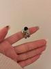 Nuevo anillo de cuentas hecho a mano con piedra natural de corte original estilo chino estilo antiguo sentido avanzado serie Maillard anillo dulce fresco anillo
