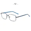 Armação de Óculos de Negócios Masculino Full-Frame Óculos com Haste de Mola Podem Ser Equipados com Lentes de Miopia Prescritas Armação de Óculos Anti-Luz Azul