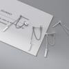 Nalan Plata de ley S925 fresca y dulce estilo ins diseño nicho colgante rectangular aretes de borla M06440