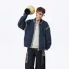 Nasa sobre Chaqueta de Béisbol Negra para Hombres y Mujeres Otoño 2025 Nueva Holgada Estilo Pequeño Aroma Top de Gama Alta