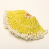 Pingentes de Borla DIY com Contas de Vidro Estilo Antigo para Acessórios Hanfu, Grampos de Cabelo de Rattan Artesanais, Enfeites