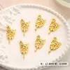 Ornamento de Aleación Dorado para Uñas con Forma de Lazo Calado Pegatinas Metálicas 3D Celebridad de Internet DIY Accesorios de Uñas Portátiles