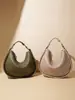 Bolso Media Luna de Axila para Trabajo y Ropa de Trabajo Cuero Genuino Gran Capacidad Bolso de Hombro de Alta Gama para Niñas Bolso Tejido a Mano para Mujer