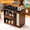 Mesa de Té Móvil, Pequeño Soporte de Té con Tetera Integrada, Nuevo Modelo de Gabinete de Té para el Hogar, Carrito de Té, Mesa de Preparación de Té para Balcón