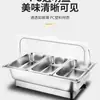 Calentador de Alimentos Eléctrico para Buffet de Hotel Baño María Estufa Cantina Comida Rápida Buffet Recipiente Aislado Olla Aislada Comercial