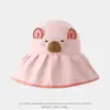 Nuevo sombrero infantil de ala ancha para verano, lindo protector UV para niñas, sombrero de sol plegable con parte superior abierta para niños pequeños