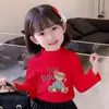 Camiseta Térmica Base para Niña, Otoño e Invierno 2025 Nueva Elegante de Cuello Semi-Alto Manga Larga Ropa Interior para Niños