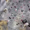 Pegatinas para Uñas de Foil Dorado DIY Populares Estilo Oscuro Pegatinas para Uñas Decoraciones de Uñas de Conejito y Moño Uñas Portátiles