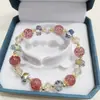 Nuevo Pulsera de Cuentas Popcorn de Cristal Estilo Coreano Fresco para Mujer Mejor Amiga Pulsera de Cristal Rosa Fresco Tienda de Oro Regalo Pulsera Antigua