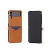 Capa de Couro com Porta-Cartão para Sam Z Flip4 Dobra Contínua Capa de Telefone Ultrafina Flip 70% de Desconto Capa de Couro para Celular Dobrável Estilo Flip