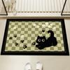 Alfombra de Baño de Dibujos Animados Puerta de Baño Diatomeas Fuerte Absorción de Agua Secado Rápido Felpudo Antideslizante Alfombra de Hogar