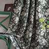 Cortinas Yimanqiyun se Convierten en Jacquard Floral Chenille Caqui Cortinas Semioscuras Caladas Engrosadas Cocina Sala de Estar