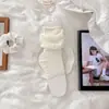 Calcetines Blancos Holgados para Mujer, Calcetines de Burbuja Finos de Verano, Estilo Ballet, Adecuados para Chanclas, Calcetines de Algodón a Media Pantorrilla con Dedos Separados